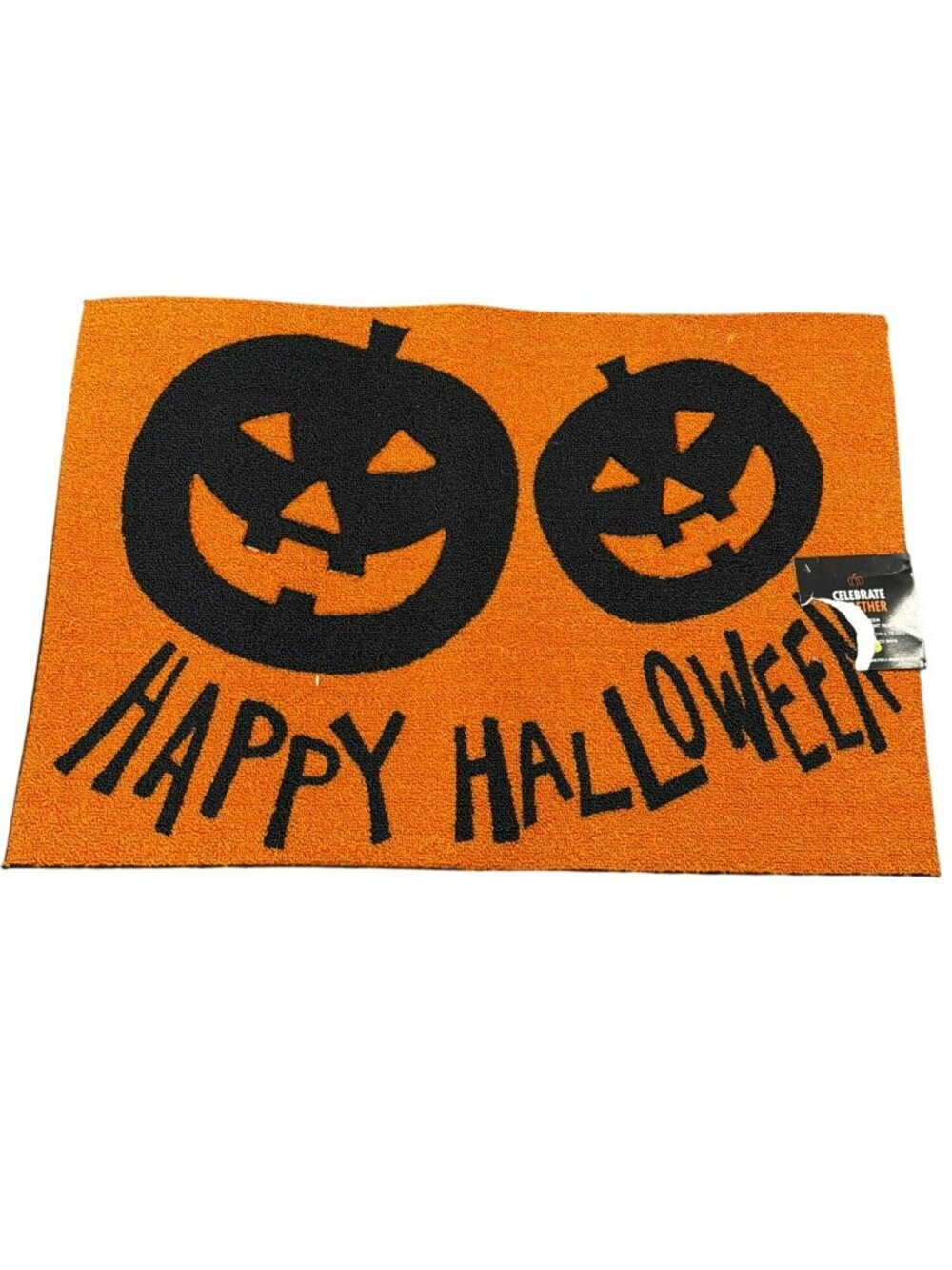 Happy Halloween Pumpkin Accent Rug 19.5" X 30" New